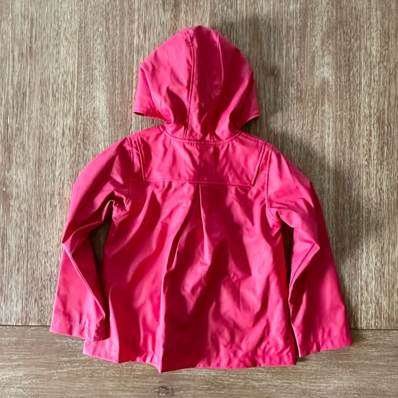 Petit Bateau Girls’ Red Hooded Rain Slicker Jacket Coat Like New! - Picture 3 of 12